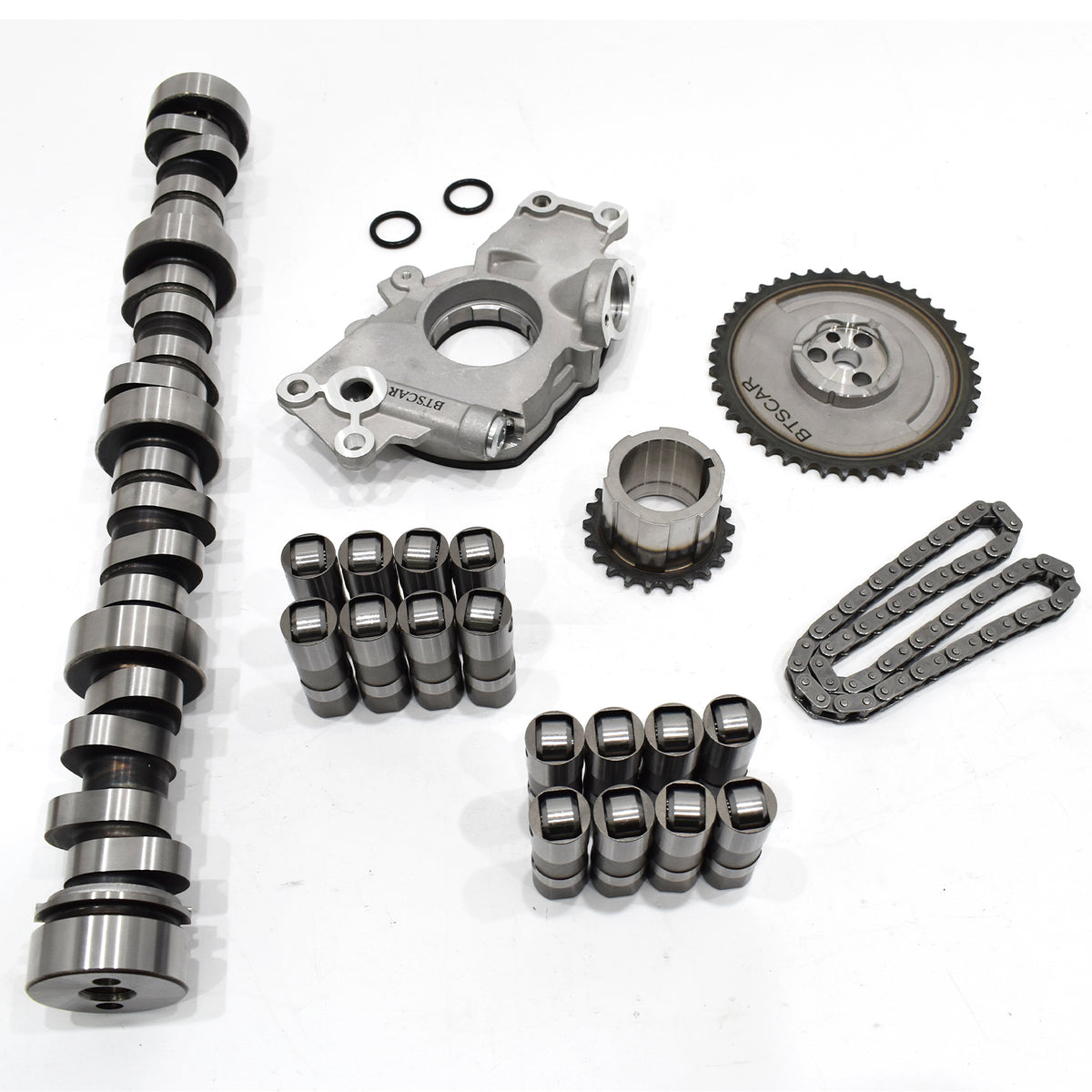 Layout of BTSCAR TLZKIT-001 Camshaft Lifters Timing Set and Oil Pump for LS Engines