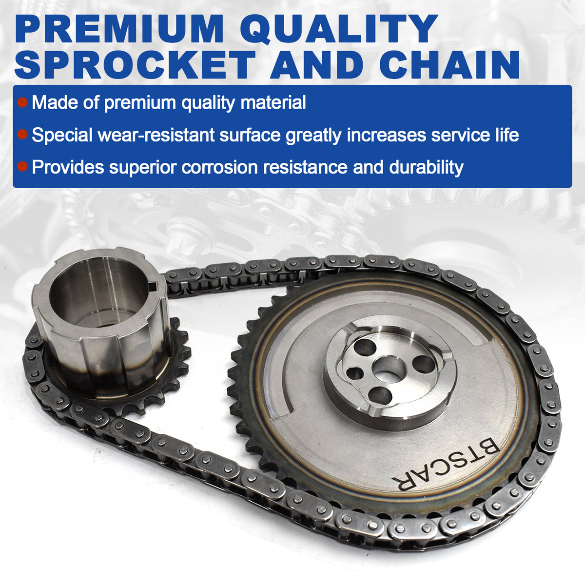 Premium Quality Timing Chain and Sprocket Set for BTSCAR TLZKIT-001 LS Cam Kit