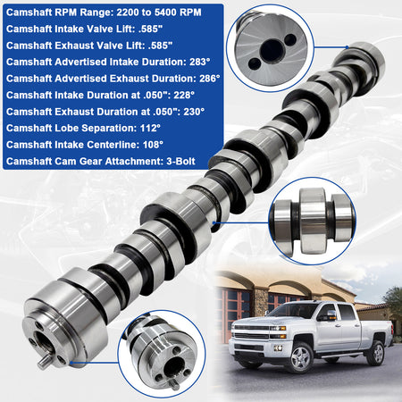 BTSCAR TLZKIT-002 Sloppy Stage 2 Camshaft Specifications .585 Lift