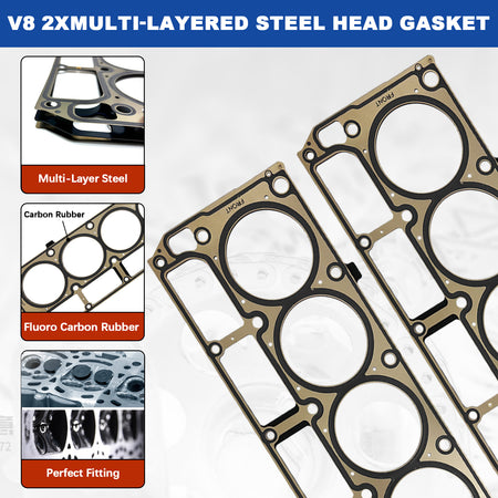 BTSCAR TLZKIT-004 Multi-Layer Steel MLS Head Gaskets with Fluoro Carbon Rubber