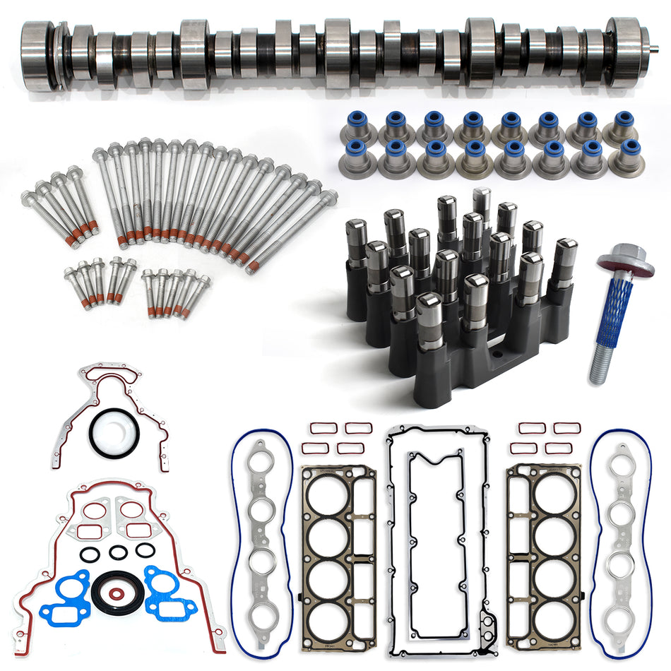 BTSCAR TLZKIT-004 Stage 2 Cam and Lifter Kit with Head Gaskets for Chevy GMC LS