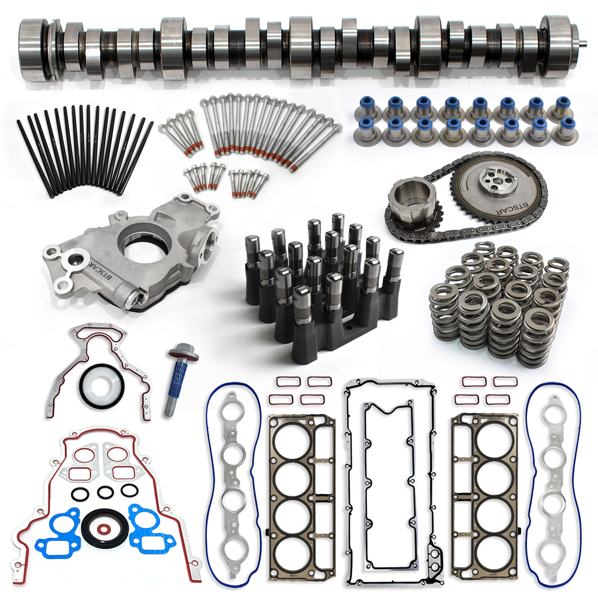 BTSCAR TLZKIT-005 E1840P Cam Lifter and Head Gasket Kit for Chevy GMC LS