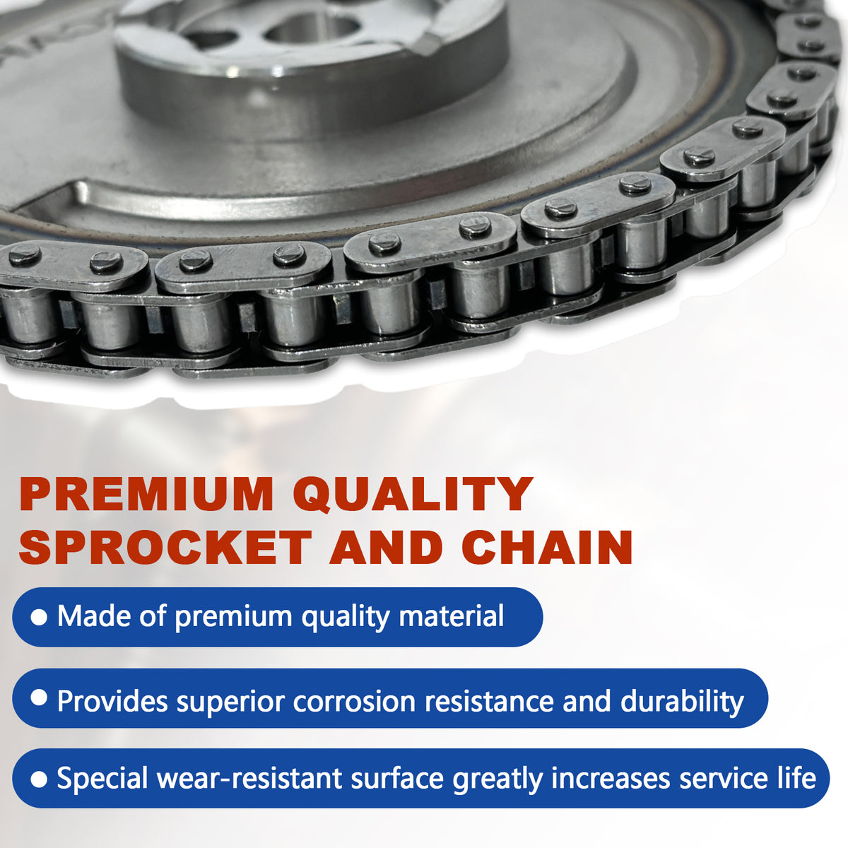 BTSCAR TLZKIT-005 Premium Timing Chain and Sprocket Set for LS Engines