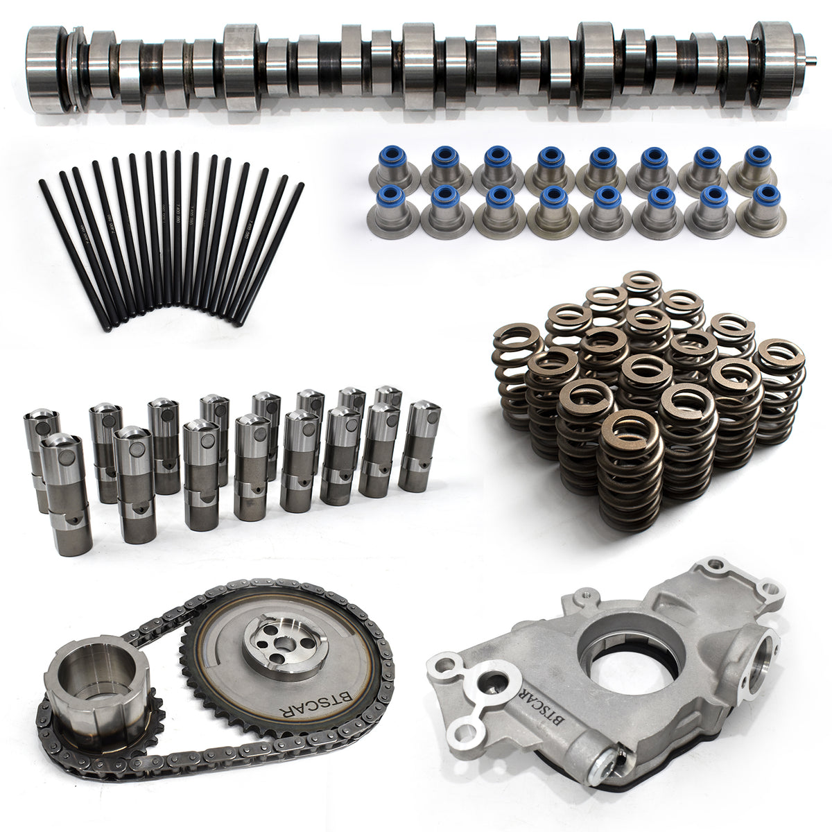 BTSCAR TLZKIT-007 E1841P Stage 3 Camshaft Kit with Springs and Lifters for Chevy GMC LS V8