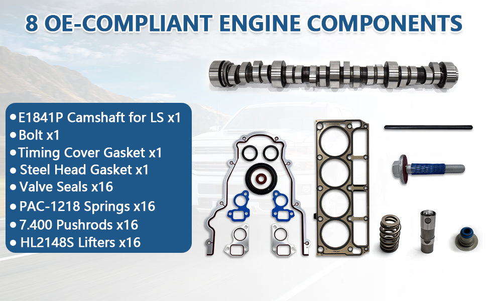 1997-2013 Chevy GMC LS V8 E1841P Stage 3 Camshaft Kit (.595