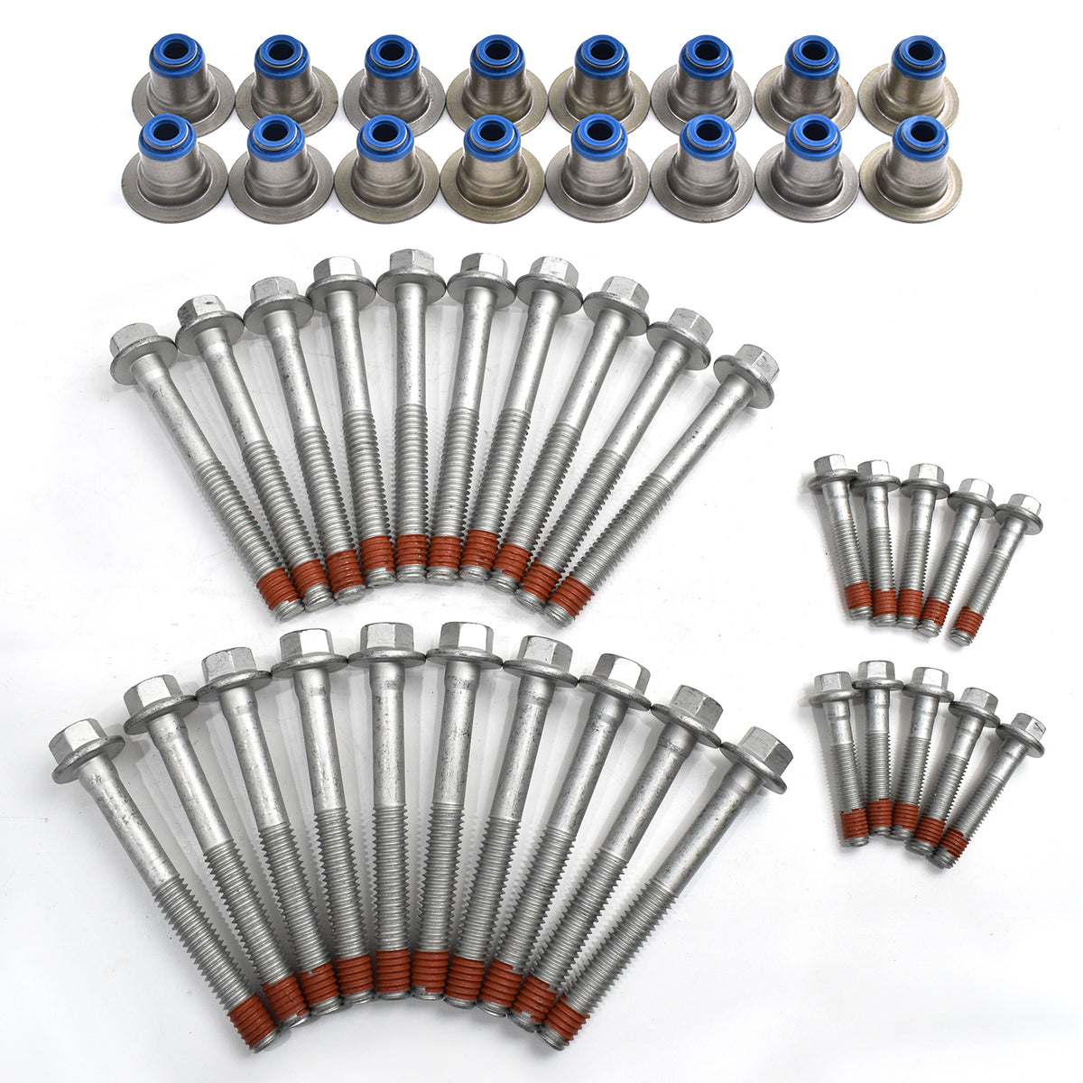 BTSCAR TLZKIT-009 Cylinder Head Bolts with Threadlocker and Blue Valve Stem Seals Detail