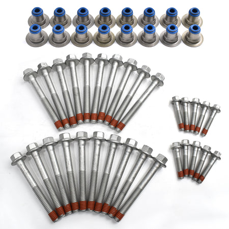 BTSCAR TLZKIT-009 Cylinder Head Bolts with Threadlocker and Blue Valve Stem Seals Detail