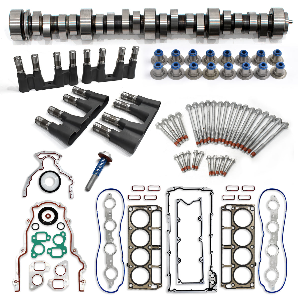 BTSCAR TLZKIT-009 Chevy GMC LS V8 Stage 3 Camshaft Kit with Lifters Head Bolts and MLS Head Gaskets Main Overview