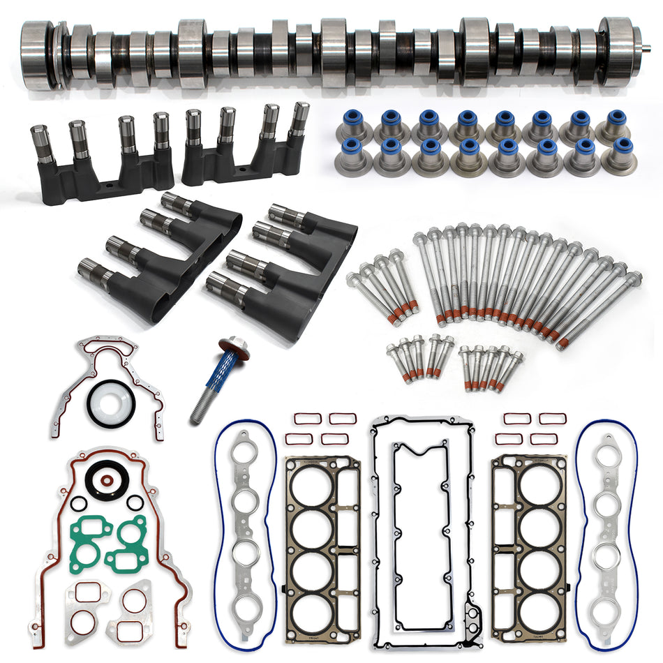 BTSCAR TLZKIT-009 Chevy GMC LS V8 Stage 3 Camshaft Kit with Lifters Head Bolts and MLS Head Gaskets Main Overview