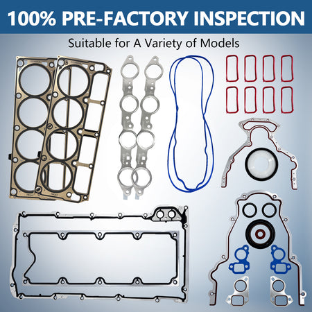 BTSCAR TLZKIT-009 Engine Head Gaskets and Seals Set 100 Percent Pre-Factory Inspection
