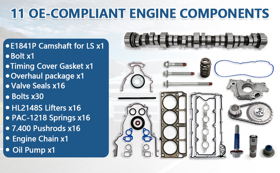 1997-2006 Chevy GMC LS V8 E1841P Stage 3 Camshaft Kit (.595