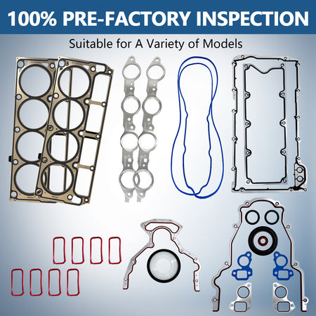 BTSCAR TLZKIT-010 Complete Engine Overhaul Gaskets and Seals Set including MLS Head Gaskets