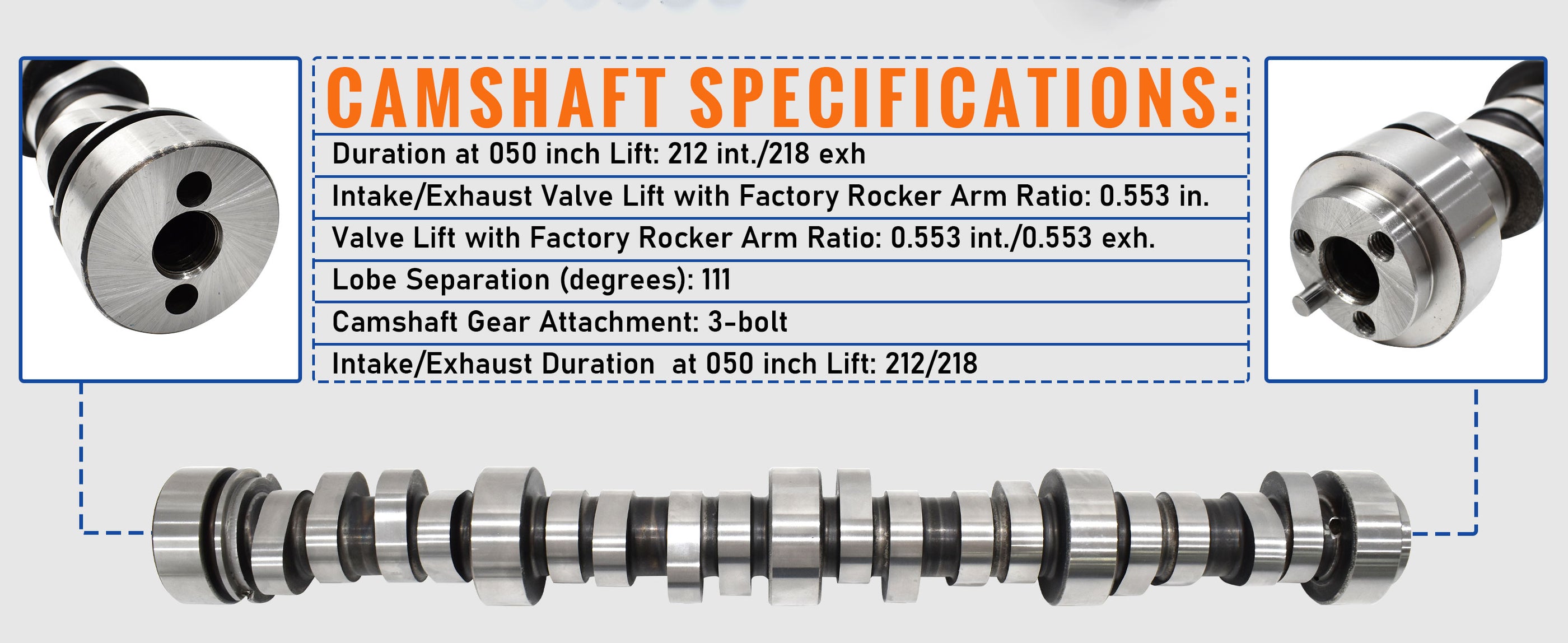 1997-2013 Chevy GMC LS V8 E1840P Stage 2 Cam Kit (.585