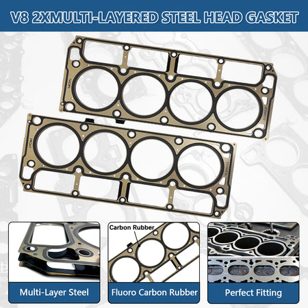 BTSCAR TLZKIT-013 V8 Multi-Layered Steel MLS Head Gaskets with Fluoro Carbon Rubber Detail