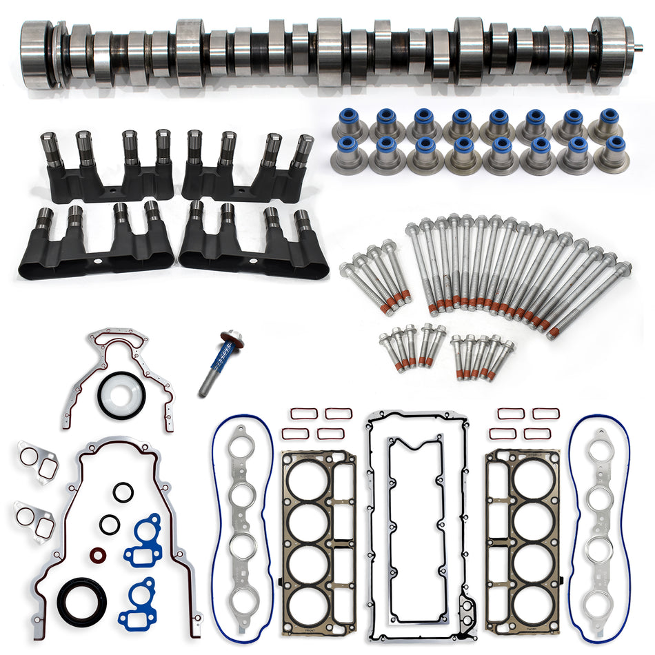 BTSCAR TLZKIT-014 Chevy GMC LS V8 Sloppy Stage 2 Camshaft Kit with MLS Head Gaskets Springs Lifters and Bolts Main Overview