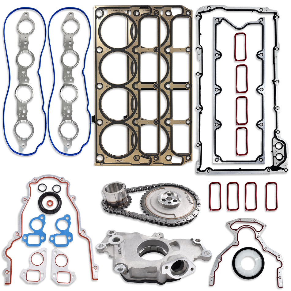 BTSCAR TLZKIT-015 Complete Engine Overhaul Gaskets and Seals Set including MLS Head Gaskets