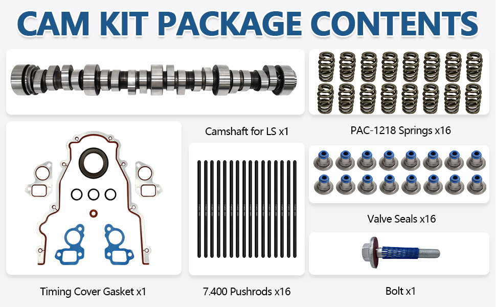 1997-2013 Chevy GMC LS V8 E1841P Stage 3 Camshaft Kit (.595