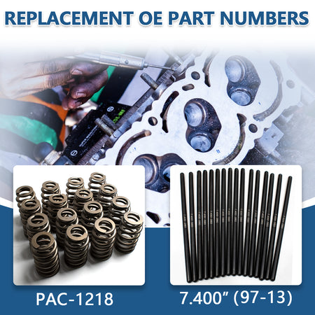 BTSCAR TLZKIT-016 Replacement OE Part Numbers PAC-1218 Springs and 7.400 inch Pushrods Mechanic Repair Scene
