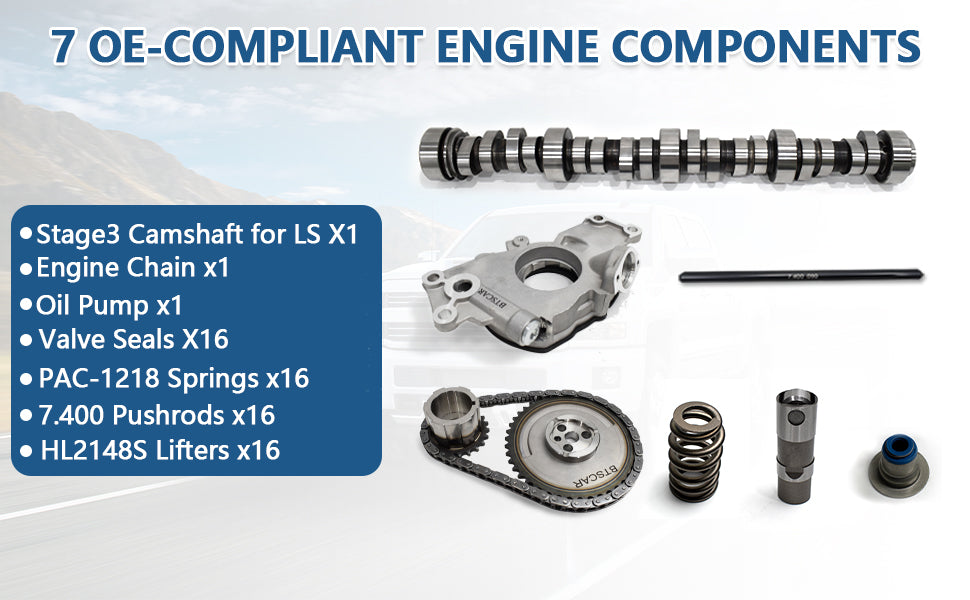 1997-2007 Chevy GMC LS V8 E1841P Stage 3 Camshaft Kit (.595