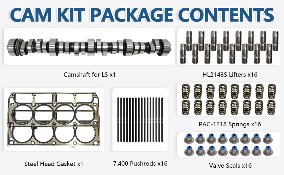 1997-2013 Chevy GMC LS V8 E1841P Stage 3 Cam Kit (.595