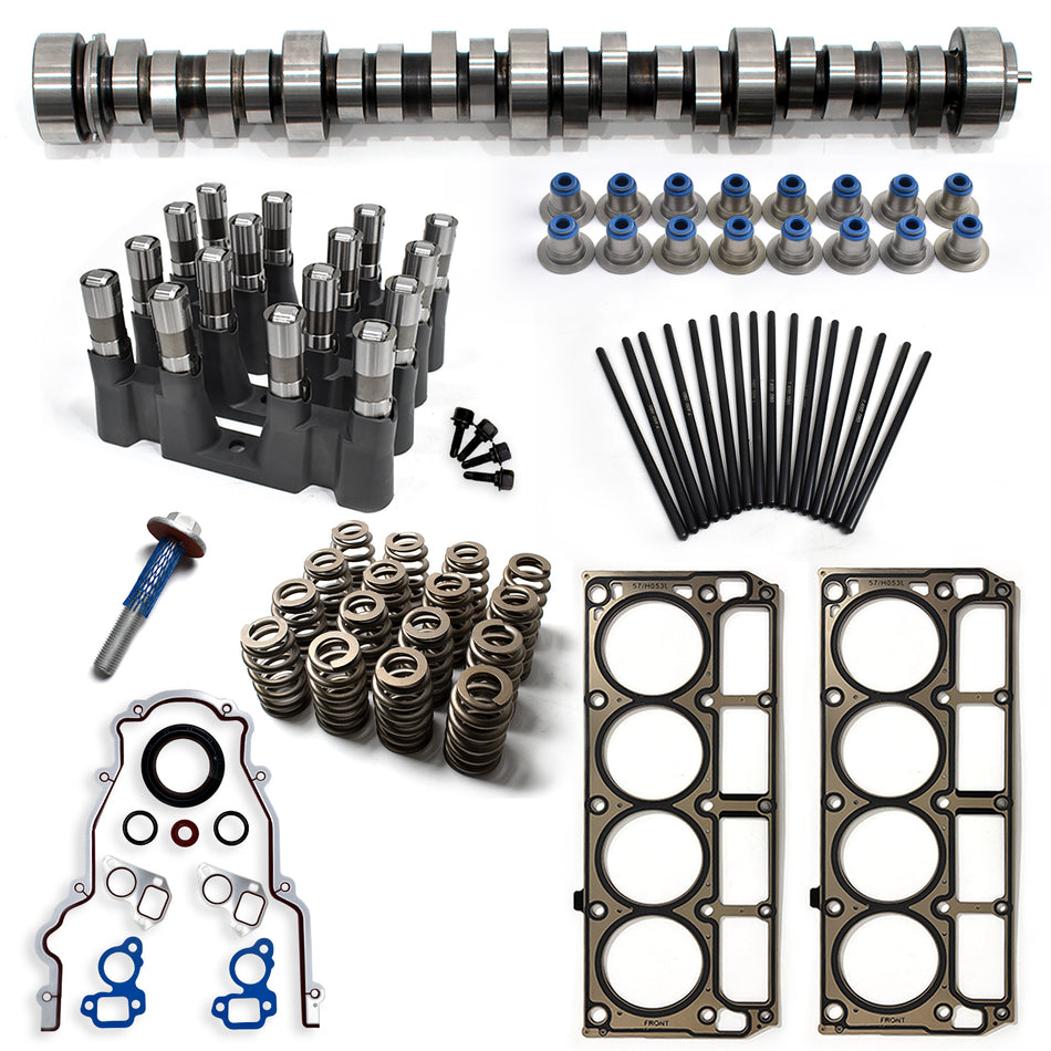 BTSCAR TLZKIT-018 Chevy GMC LS V8 Camshaft Kit with Lifters Springs Pushrods and Head Gaskets Main Overview