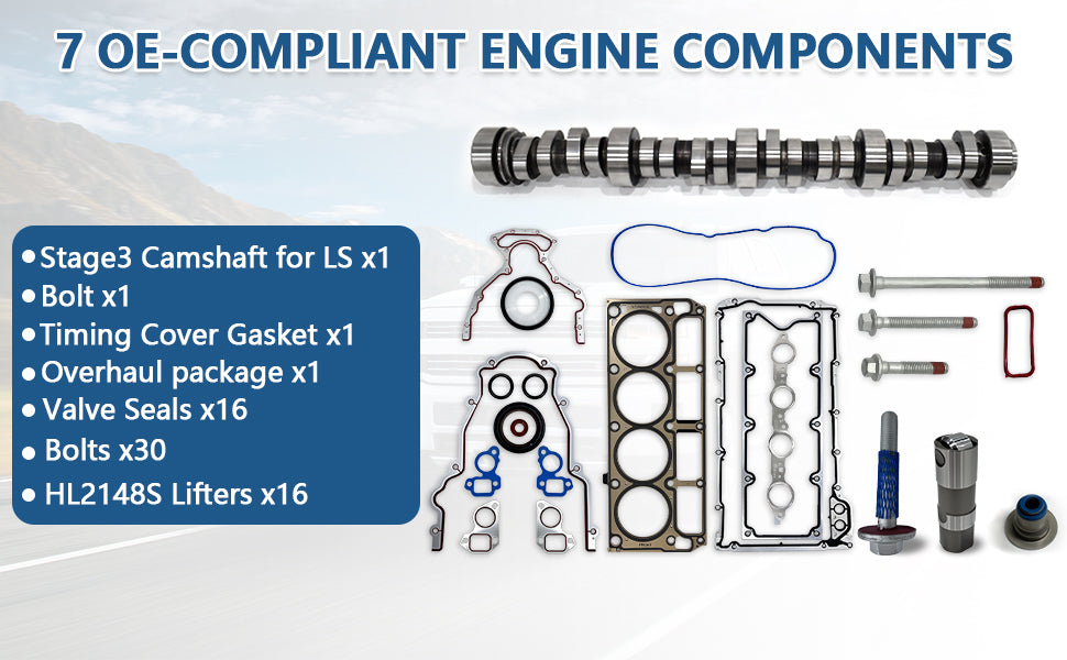 1997-2006 Chevy GMC LS V8 E1841P Stage 3 Camshaft Kit (.595