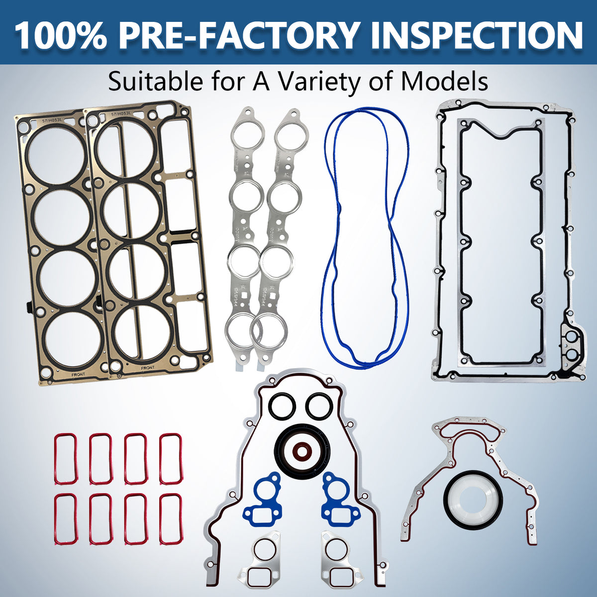 BTSCAR TLZKIT-019 100% Pre-Factory Inspection Assorted Engine Overhaul Gaskets Set Detail