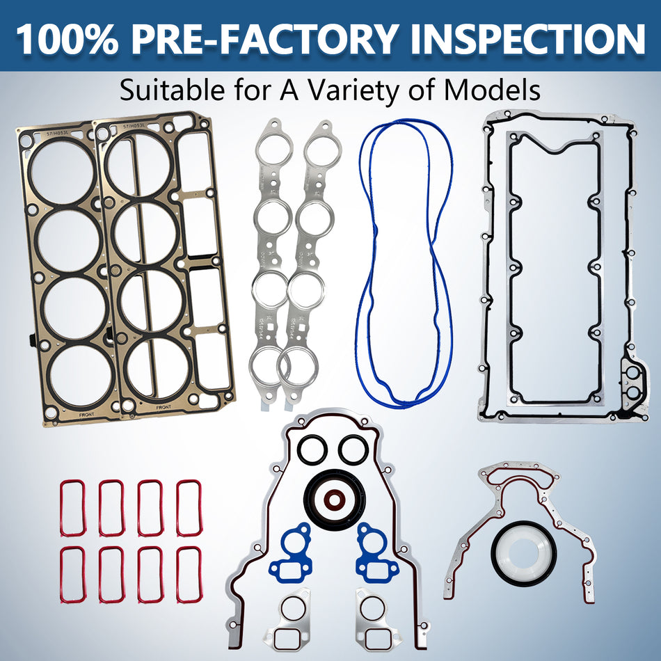 BTSCAR TLZKIT-019 100% Pre-Factory Inspection Assorted Engine Overhaul Gaskets Set Detail
