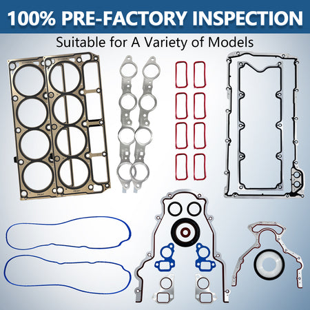 BTSCAR TLZKIT-020 100% Pre-Factory Inspection Assorted Engine Overhaul Gaskets Set Detail