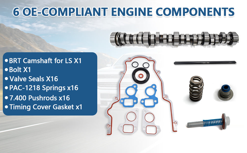 1999-2013 Chevy GMC LS V8 Truck Performance Cam Kit w/ Valve Springs, Pushrods, Seals & Timing Gasket