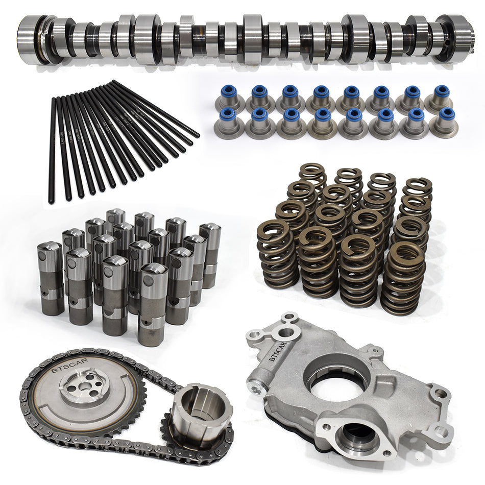 BTSCAR TLZKIT-022 Chevy GMC LS V8 Truck Camshaft Kit with Lifters Springs Pushrods and Oil Pump Main Overview