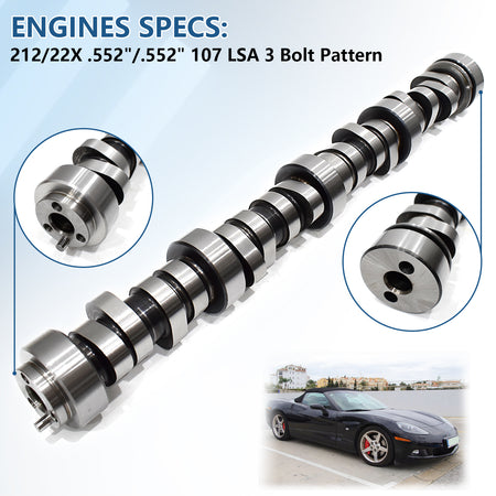 BTSCAR TLZKIT-023 Truck Camshaft Specifications with 552 Lift 212/22X Duration Detail