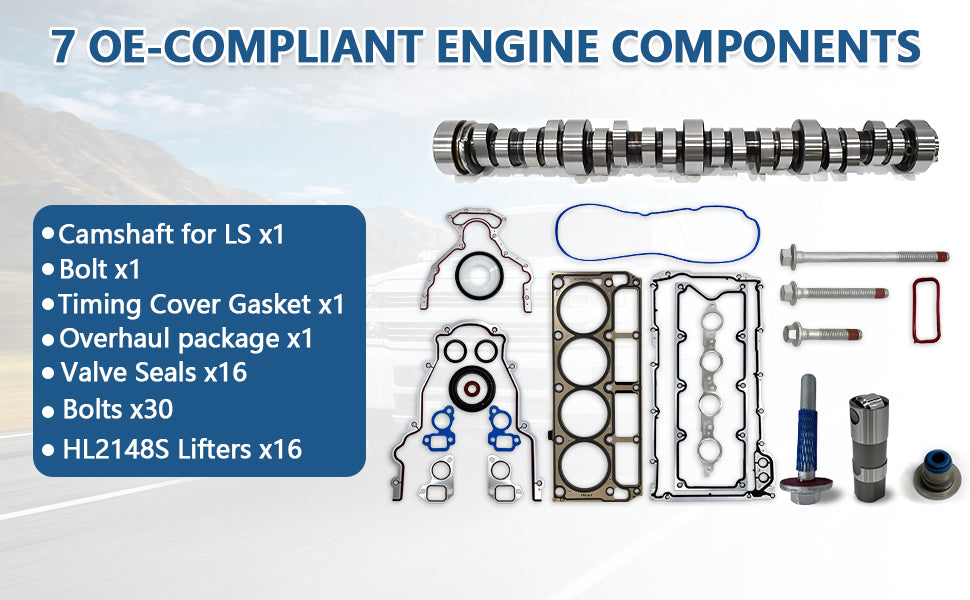 1999-2007 Chevy GMC LS V8 Truck Performance Cam Kit w/ Lifters, Springs, Pushrods, MLS Head Gaskets & Bolts