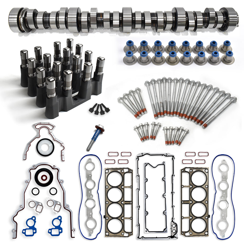 BTSCAR TLZKIT-024 Chevy GMC LS V8 Truck Performance Camshaft Kit with Lifters Springs Pushrods Head Gaskets and Bolts Main Overview