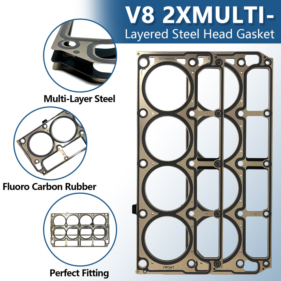 BTSCAR TLZKIT-024 V8 Multi-Layered Steel Head Gaskets with Fluoro Carbon Rubber Details