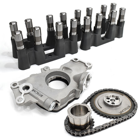 BTSCAR TLZKIT-025-1 Engine Oil Pump Timing Chain Gear Set and Hydraulic Roller Lifters with Trays Detail