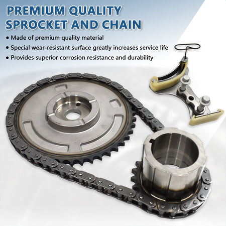 BTSCAR TLZKIT-027-1 Premium Quality Timing Sprocket Gear Chain and Tensioner Guide Detail