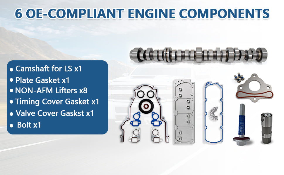 2005-2014 Chevy GMC 5.3L V8 AFM/DOD Delete Cam Kit w/ Lifters, Thrust Plate & Valley Cover Kit