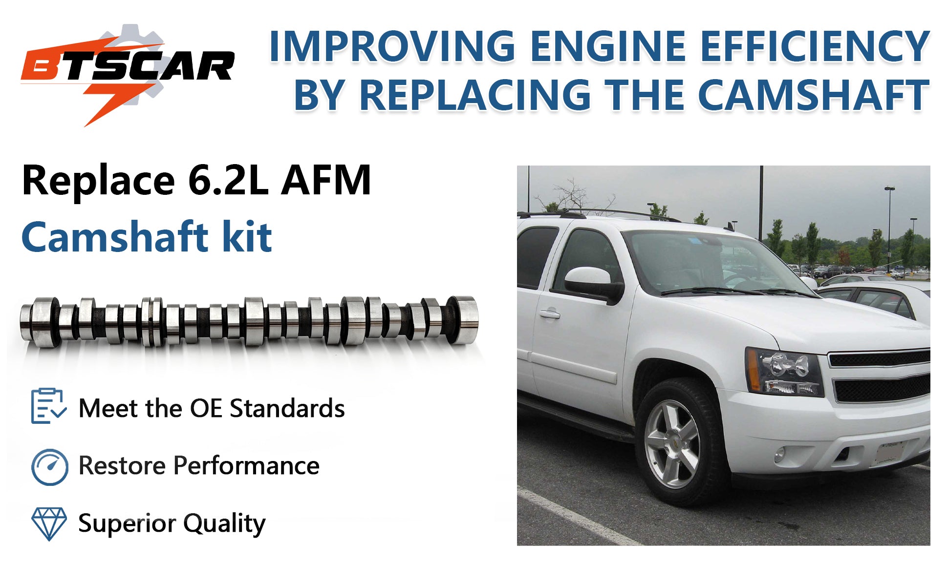 2010-2013 Chevy GMC 6.2L V8 AFM/DOD Replacement Camshaft Kit w/ Lifters, Head Gaskets & Bolts