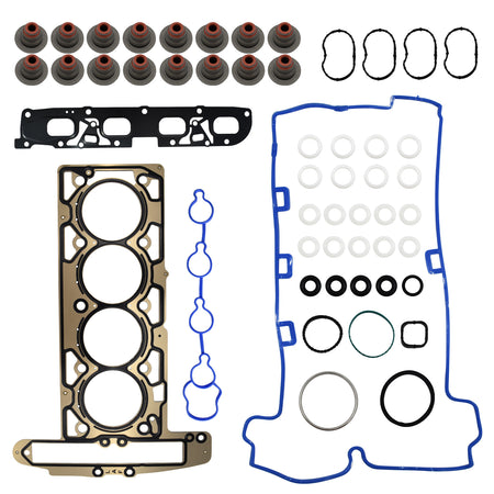 Btscar TLZKIT-037 comprehensive engine gasket set including head gasket, valve cover seals, and manifold gaskets for 2.4L rebuilds.