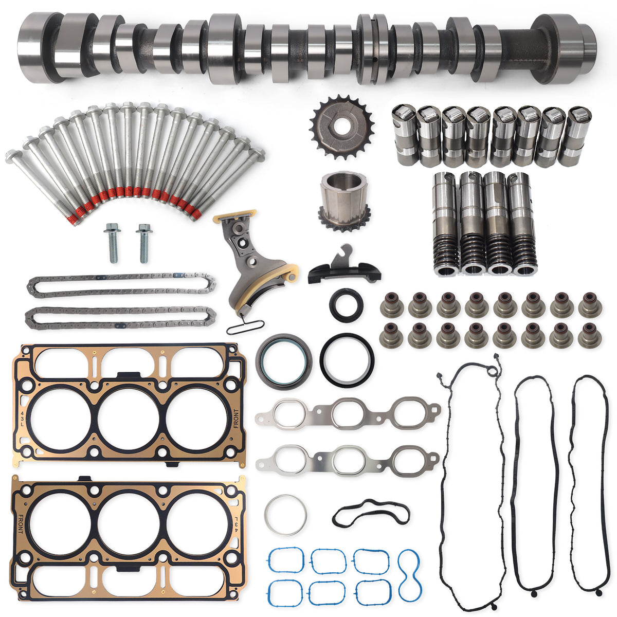 Complete Btscar TLZKIT-075 AFM DOD Camshaft Lifter and Timing Kit for GM 4.3L LV3 EcoTec3 Engine