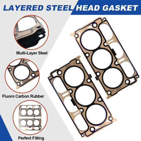 Btscar TLZKIT-075 Multi-Layer Steel MLS Cylinder Head Gaskets for GM 4.3L LV3 EcoTec3 V6 Engine