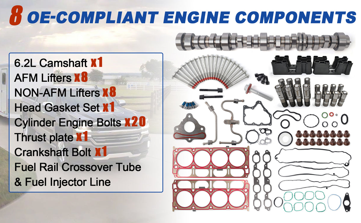 2014-2020 GM 6.2L Gen V L86 & LT1 Standard AFM DOD Camshaft & Lifter Kit