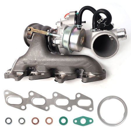Btscar WLZY-001 complete 1.4L Ecotec turbocharger assembly with exhaust manifold and gaskets for Chevy and Buick.