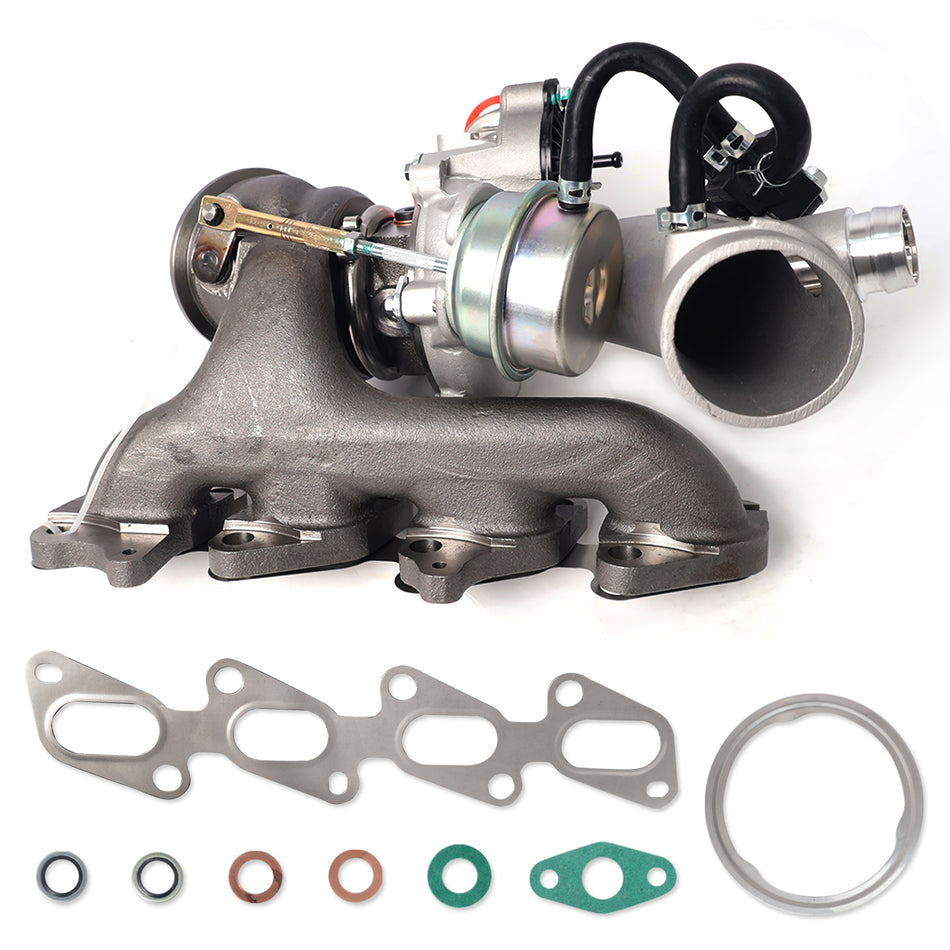 Btscar WLZY-001 complete 1.4L Ecotec turbocharger assembly with exhaust manifold and gaskets for Chevy and Buick.