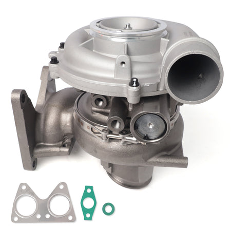 Btscar WLZY-003 VGT turbocharger front view with mounting gaskets for 2011-2016 Chevy GMC 6.6L LML Duramax.