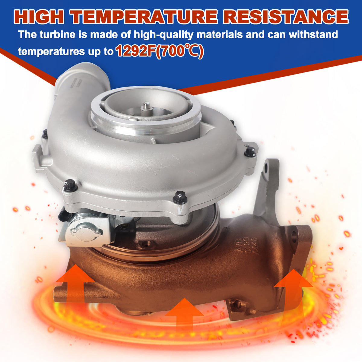 Btscar WLZY-003 high temperature resistant VGT turbocharger for 2011-2016 Chevy GMC 6.6L LML Duramax diesel trucks.