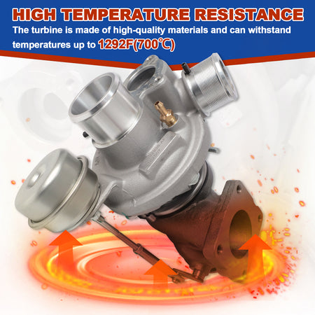Btscar WLZY-009 high temperature resistant turbocharger replacement for 2013-2018 FCA 1.4L MultiAir engines.
