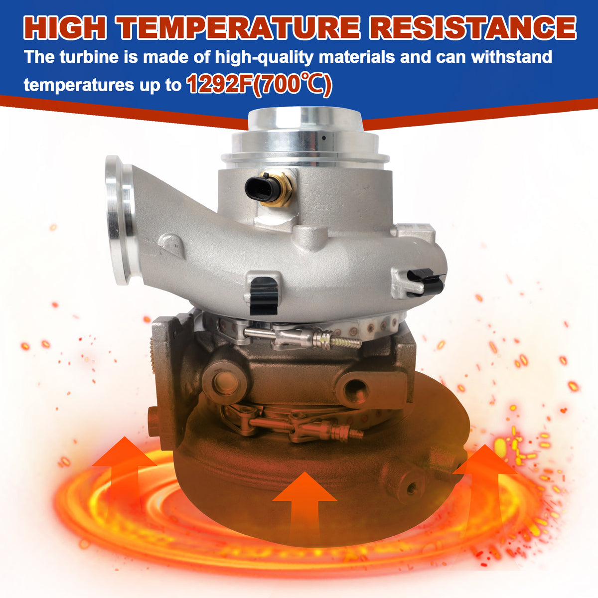 Btscar WLZY-012 high-temperature resistance HE400VG VGT turbocharger up to 700 degrees for Cummins X15 15.0L.