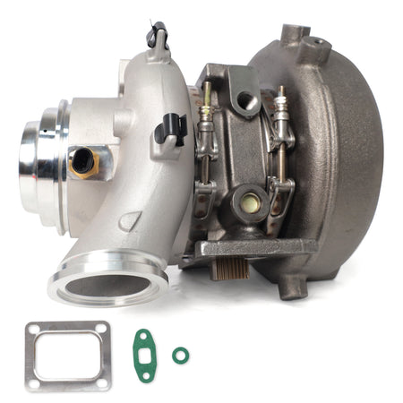 Btscar WLZY-012 HE400VG turbocharger rear view showing VGT mechanism for Cummins X15 15.0L engine.